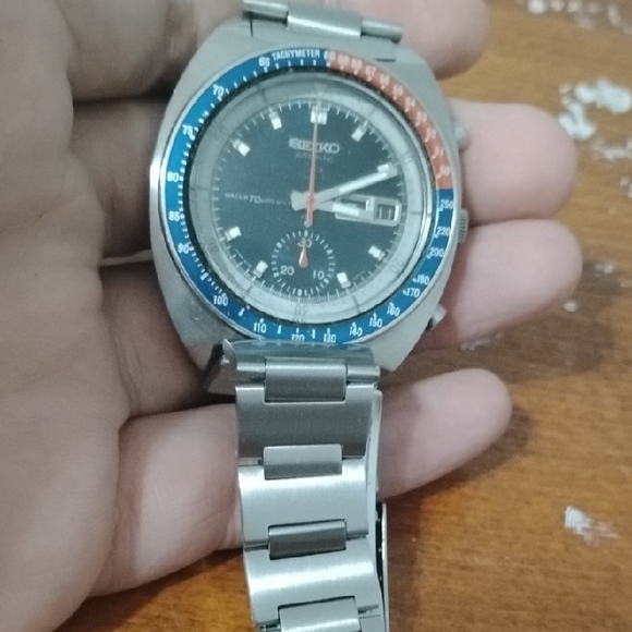 Seiko Other - Seiko 6139 Watch with Blue and Red Pepsi Accents